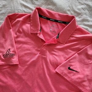 Nike Golf Dri-Fit coral pink‎ short sleeve polo shirt mens size L